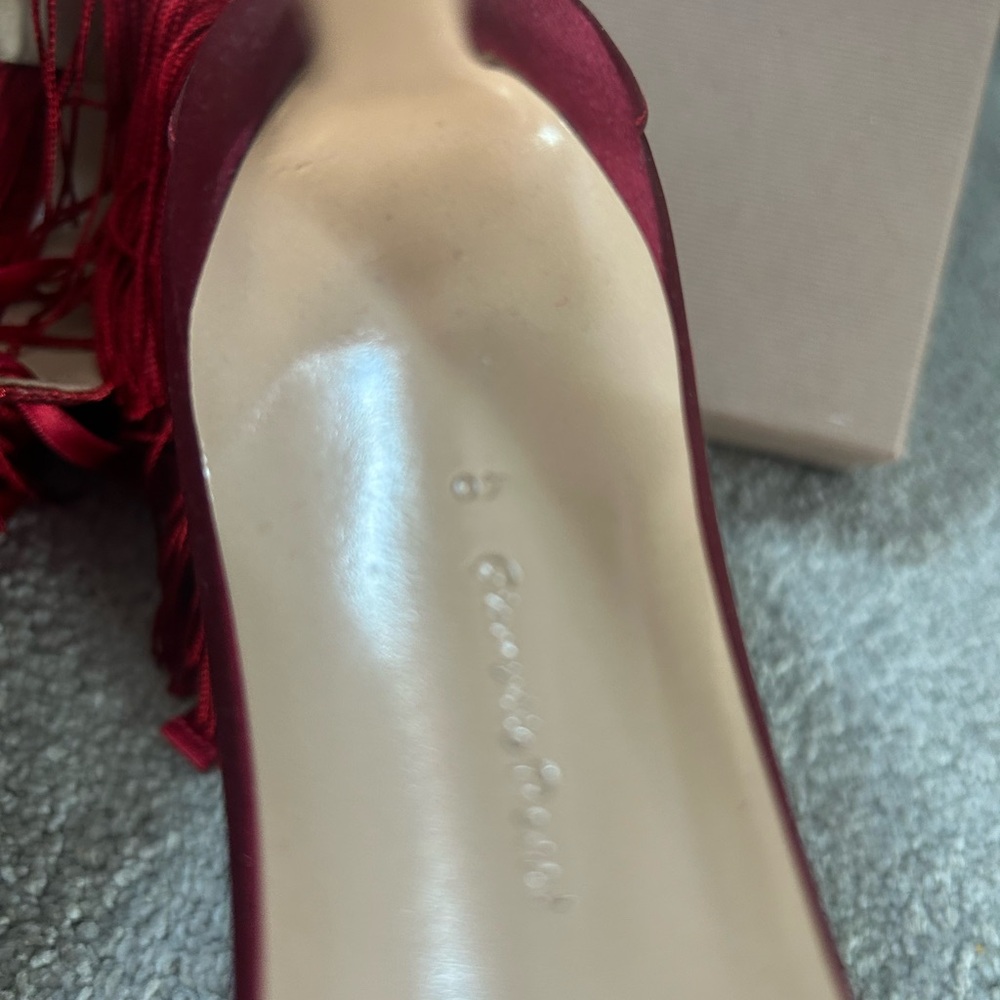 Giuseppe Zanotti Red Fringe Heels size 40 - Picture 4 of 5